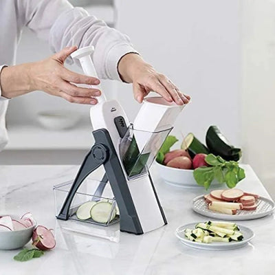 5 In 1 Mandoline Vegetable Slicer Food Chopper, Vegetable Cutter, Quick Fruit Dicer High Quality (random Color) GlowTech Essentials