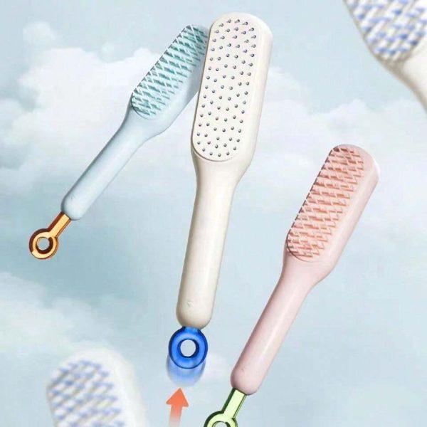 Self Cleaning Hair Comb (random Color) Style Spectrum