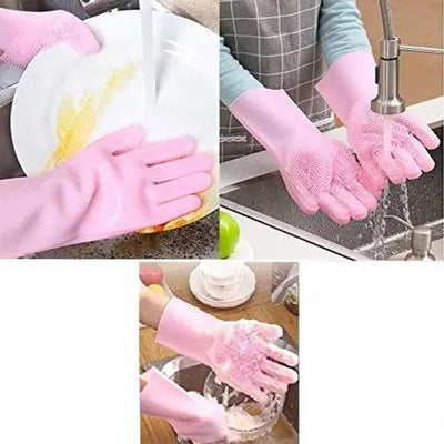 2pcs – Silicone Washing Gloves Style Spectrum