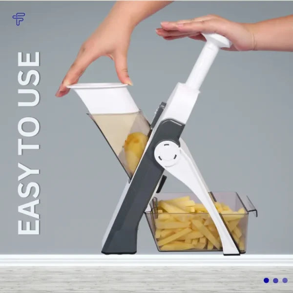 5 In 1 Mandoline Vegetable Slicer Food Chopper, Vegetable Cutter, Quick Fruit Dicer High Quality (random Color) GlowTech Essentials