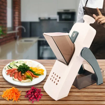 5 In 1 Mandoline Vegetable Slicer Food Chopper, Vegetable Cutter, Quick Fruit Dicer High Quality (random Color) GlowTech Essentials