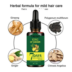 7 Day Ginger Germinal Oil Hair Nutrient Solution Hair Growth Essence Style Spectrum