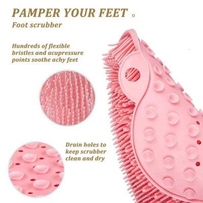 Body Wash Brush Shower Foot & Back Scrubber Mat Style Spectrum