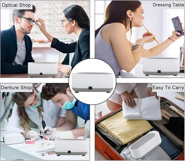 Ultrasonic Cleaner Jewelry Watch Eye Glasses Ring Makeup Brush Cleaning Machine (random Color) GlowTech Essentials