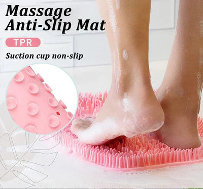 Body Wash Brush Shower Foot & Back Scrubber Mat Style Spectrum