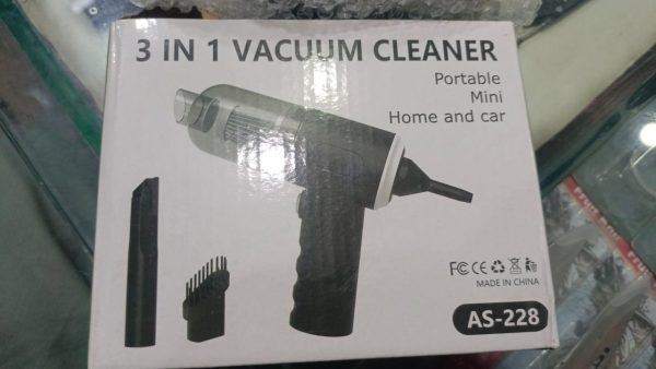 3 In 1 As-228 Mini Usb Rechargeable Vacuum Cleaner For Home And Office Use GlowTech Essentials