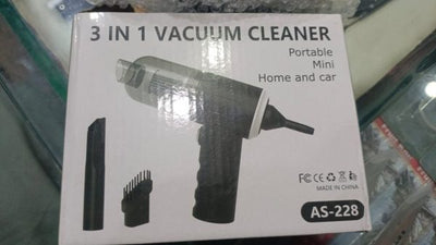 3 In 1 As-228 Mini Usb Rechargeable Vacuum Cleaner For Home And Office Use GlowTech Essentials