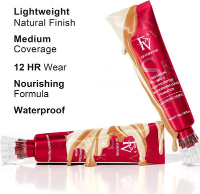 Fv Foundation, Oil Absorb Ivory Liquid Foundation | Best Tube Foundation 30g GlowTech Essentials