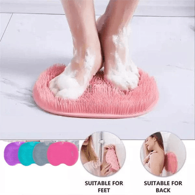 Body Wash Brush Shower Foot & Back Scrubber Mat Style Spectrum