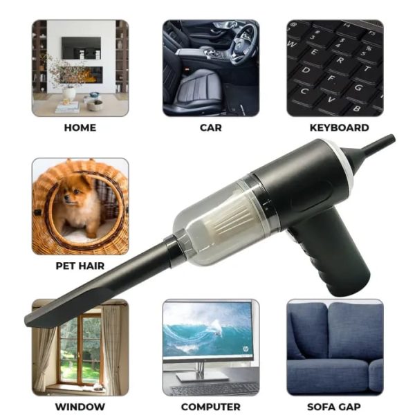 3 In 1 As-228 Mini Usb Rechargeable Vacuum Cleaner For Home And Office Use GlowTech Essentials