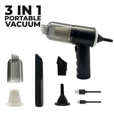 3 In 1 As-228 Mini Usb Rechargeable Vacuum Cleaner For Home And Office Use GlowTech Essentials